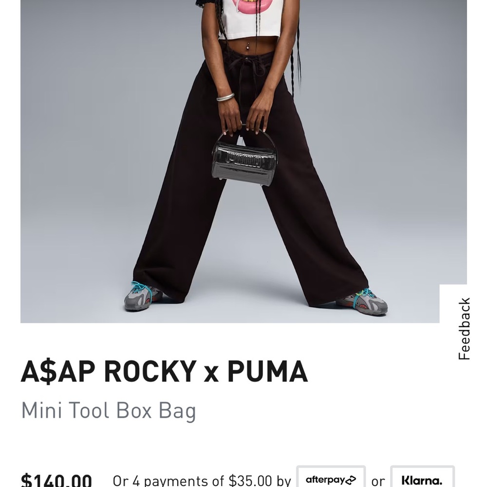 PUMA A$AP ROCKY Black Mini Tool Box Bag NEW W/O TAGS